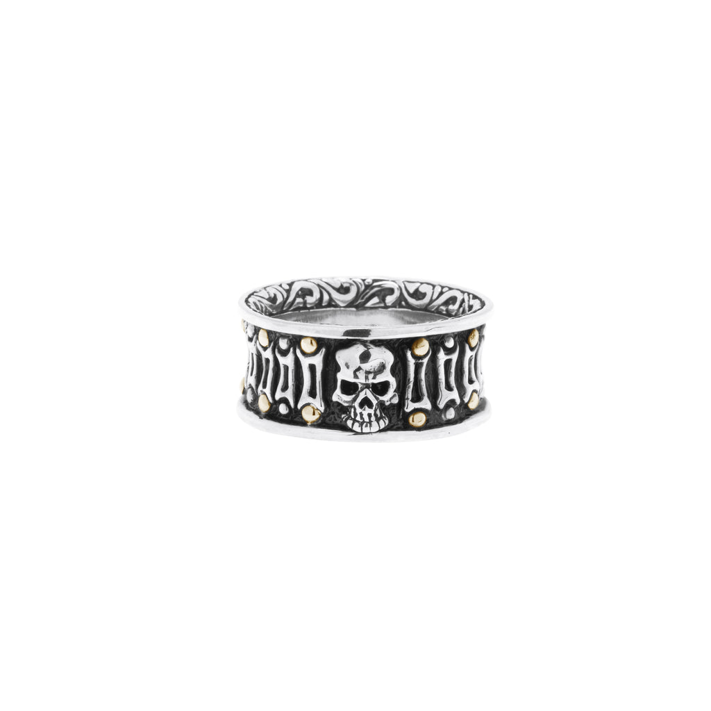 18K Gold & Sterling Silver Skull Ring 2 - Trunyan Collection