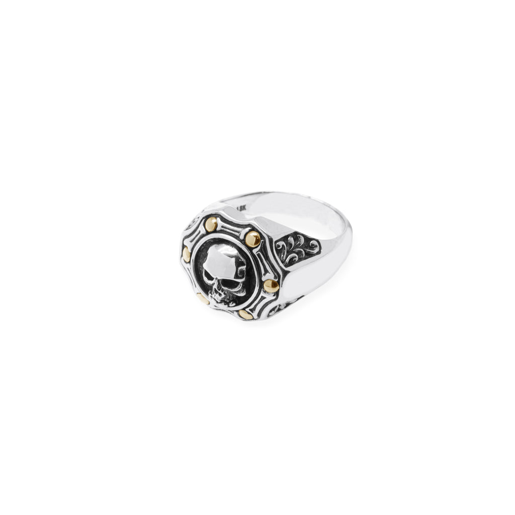 18K Gold & Sterling Silver Skull Ring 3 - Trunyan Collection